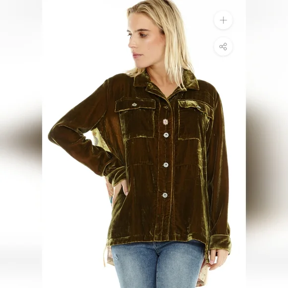 Aratta Silent Journey Velvet A Tulip Garden Jacket Size Small - Picture 2 of 12